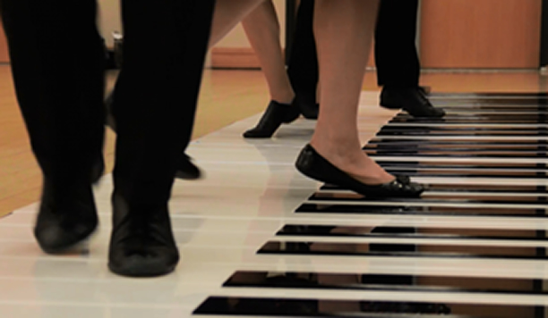 Dancer on Floor Piano